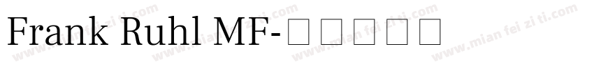 Frank Ruhl MF字体转换